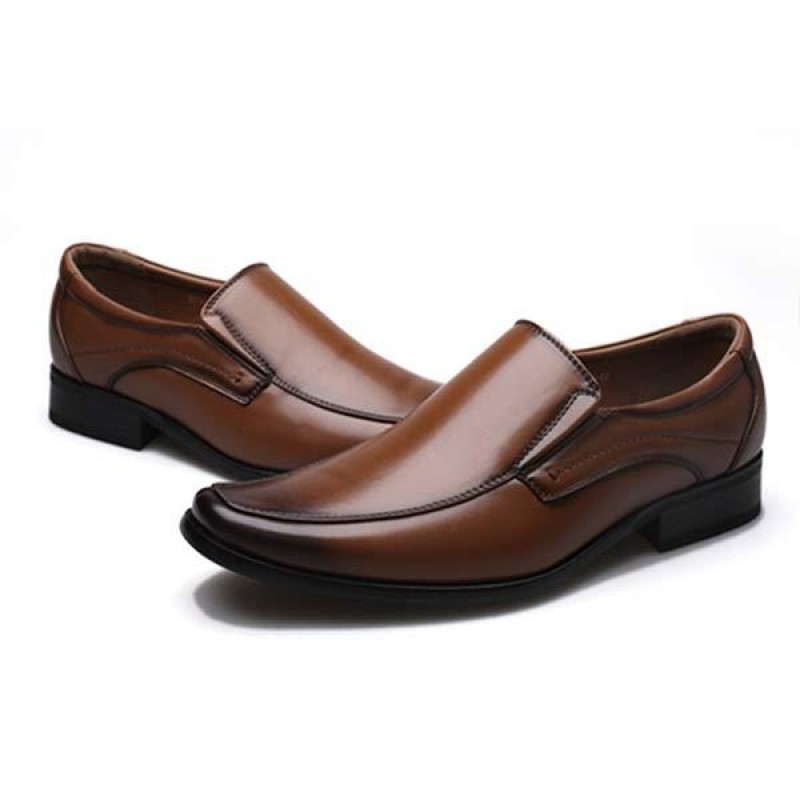 MENS SLIP ON SMALL SQUARE LEATHER SHOES 17995831