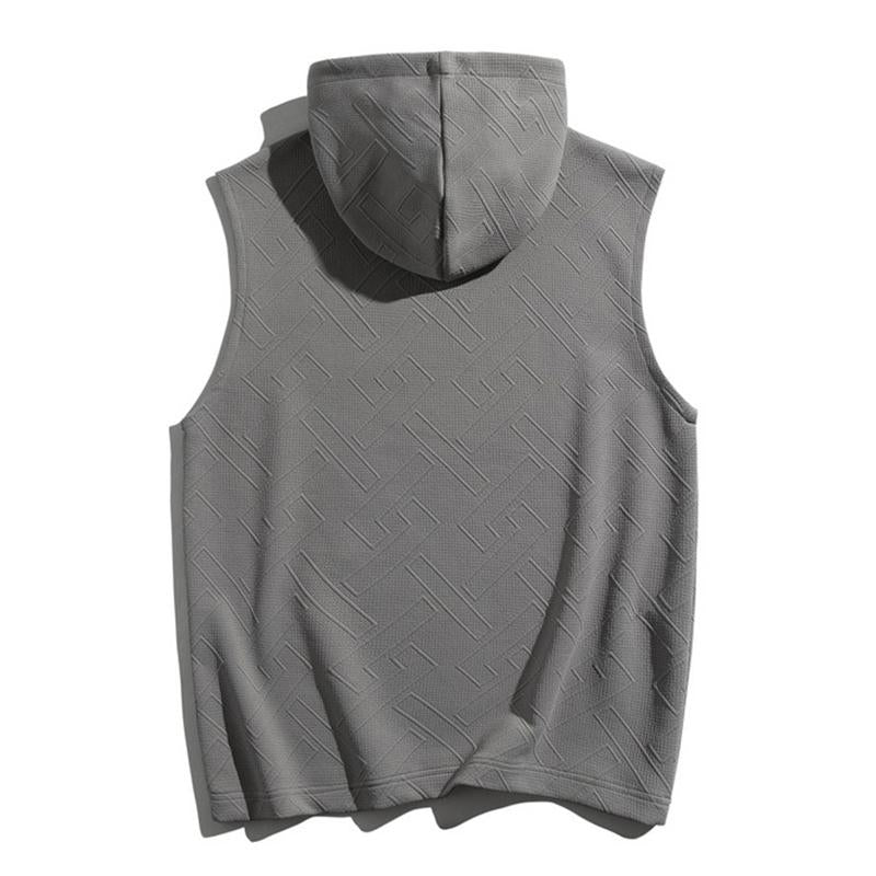 Mens Casual Thin Loose Sleeveless Hooded Sports Tank Top 53830490M