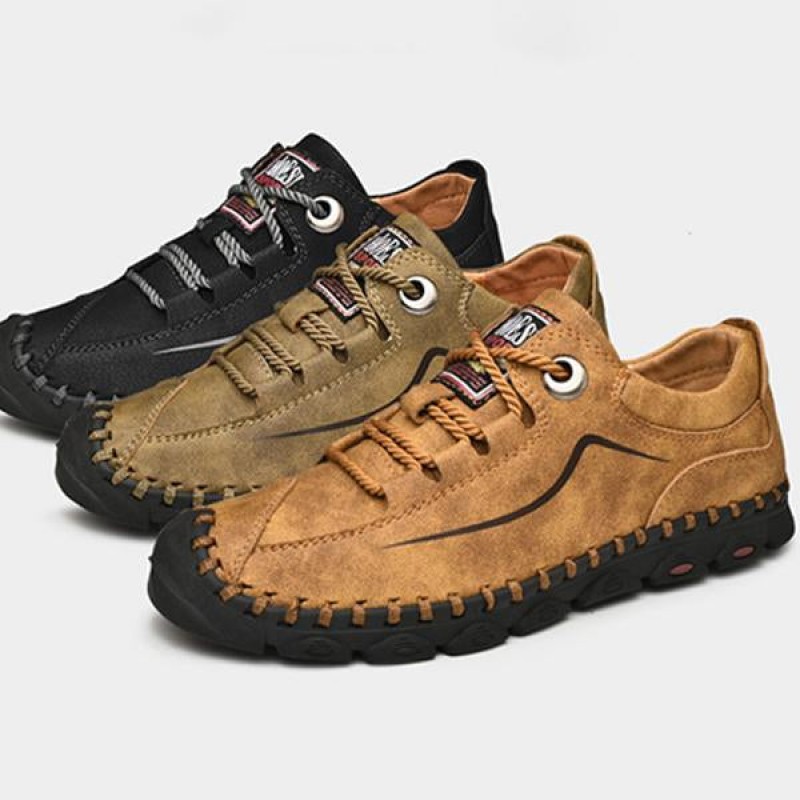 MENS CASUAL LACE UP HANDMADE SHOES 26804208M