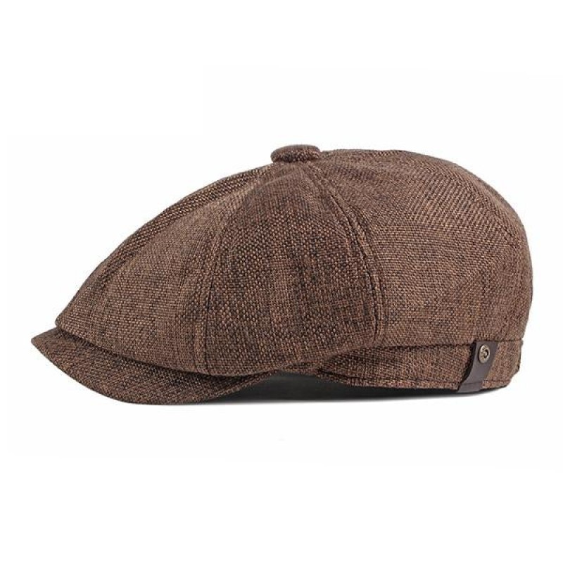 Mens Thin Breathable Retro Casual Beret 05351369M