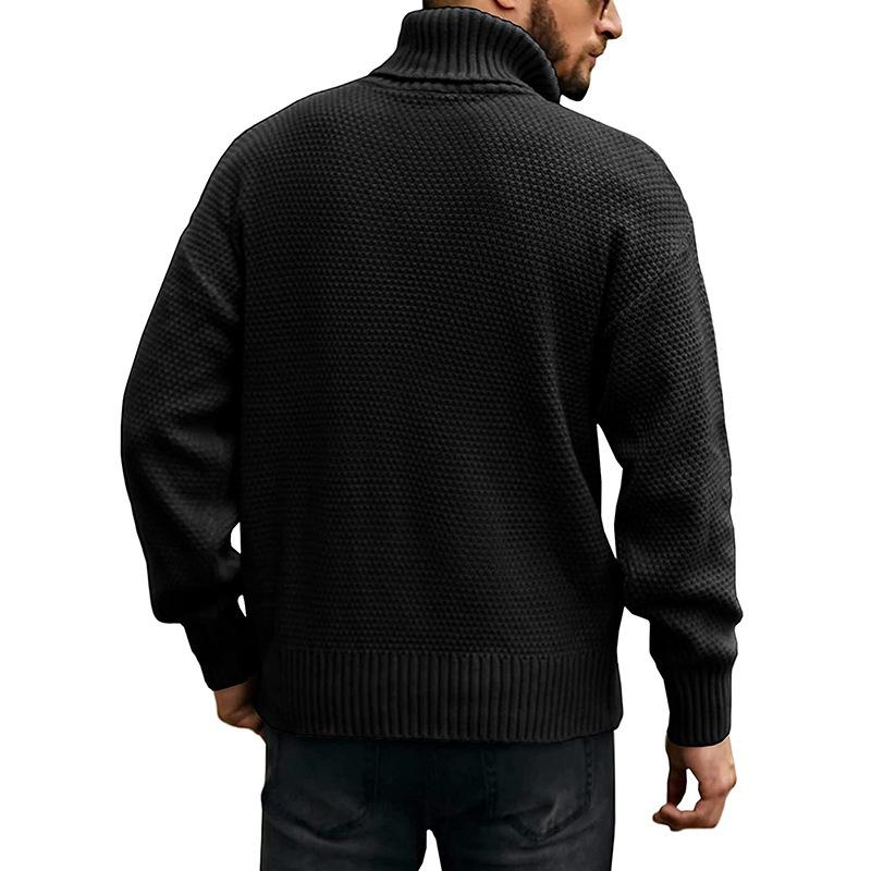 Mens Turtleneck Long Sleeve Pullover Knit Sweater 04672420M