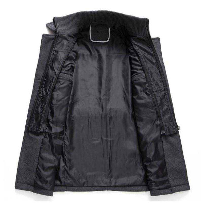 Mens Retro Double Collar Woolen Coat 52685926X