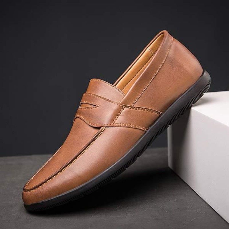 MENS HANDMADE LEATHER LOAFERS 92946832
