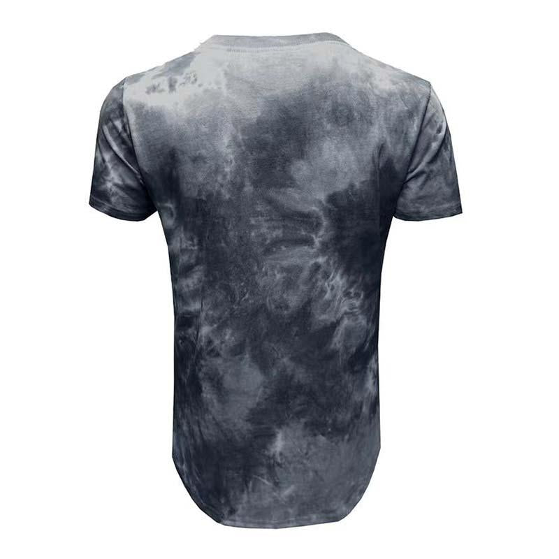 Mens Casual Tie Dye Round Neck Short Sleeved T-shirt 40970629M