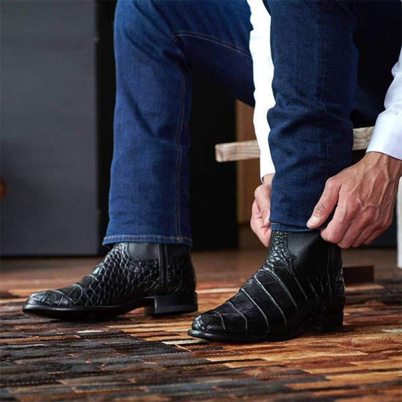 MENS VINTAGE CROCODILE WESTERN COWBOY BOOTS 33120809C