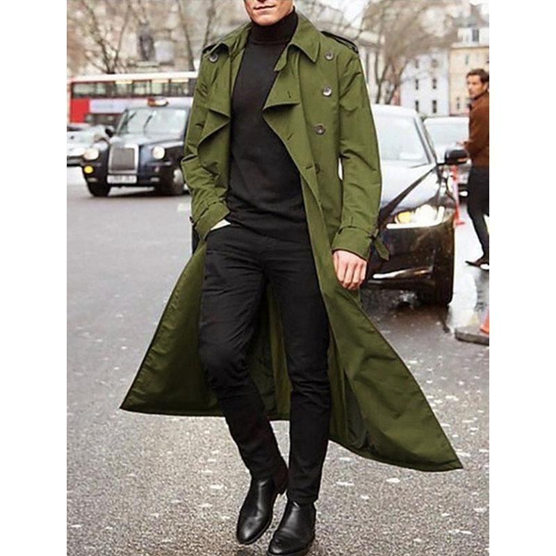 Mens Casual Mid-Length Casual Trench Coat 06810580M