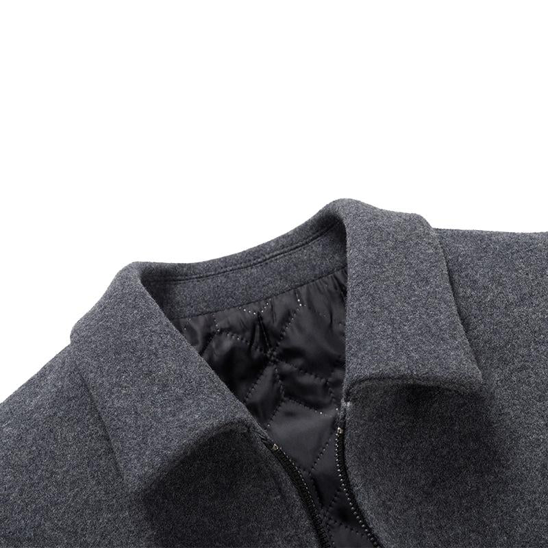 Mens Solid Color Lapel Jacket 12720500X