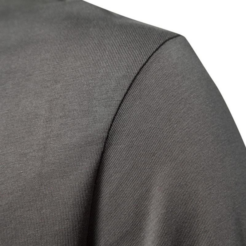 Mens Embroidered Zipper Lapel Cotton Polo 97763221X