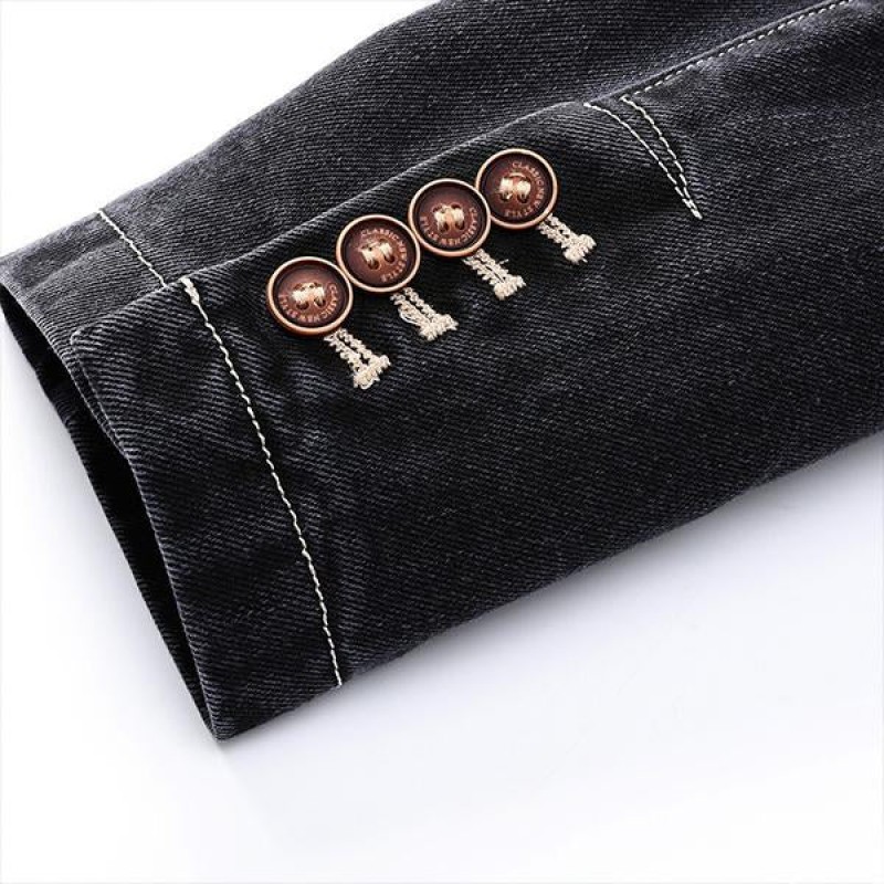 Mens Thin Casual Slim Denim Blazer 71507255M
