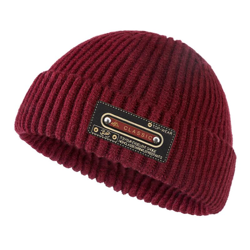 MenS Solid Color Warm Knitted Hat 81557867Y