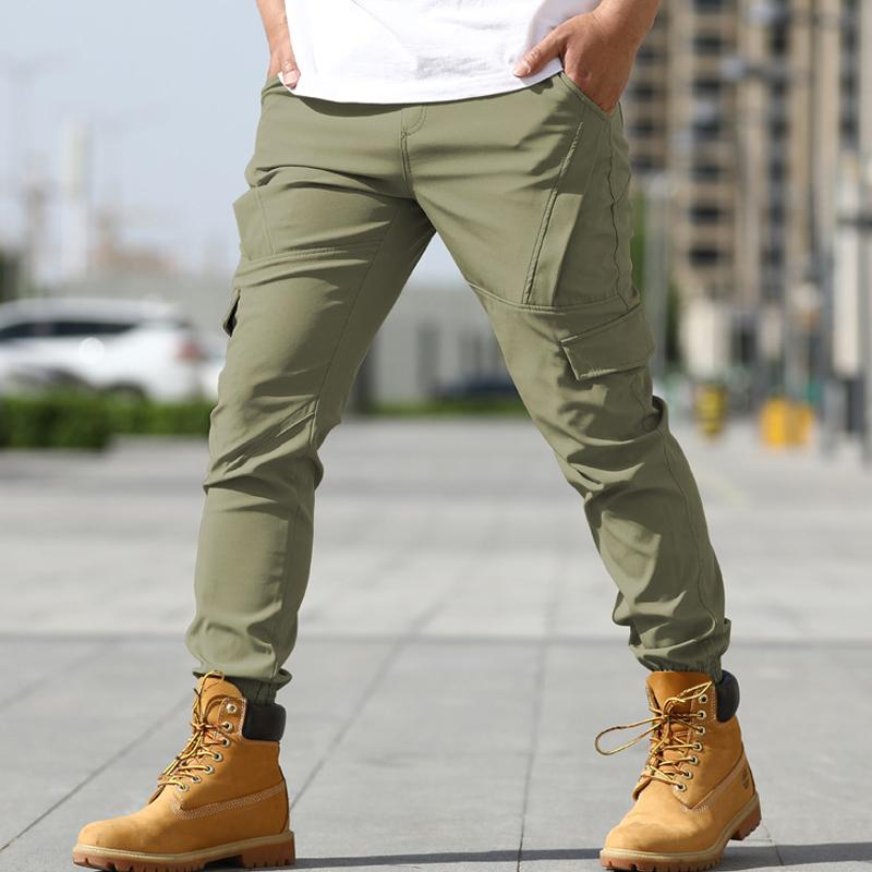 Mens Casual Multi-Pocket Cargo Pants 64232248Y