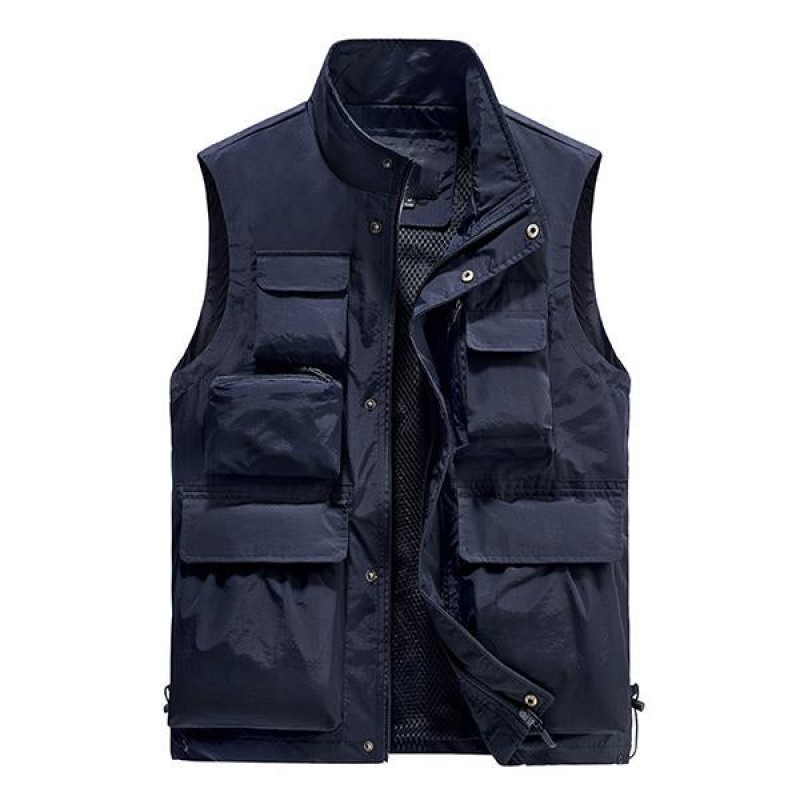 Mens Outdoor Multi-pocket Quick-drying Vest 65344280M