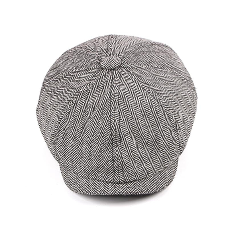 Mens Vintage Check Octagonal Beret 68448037M
