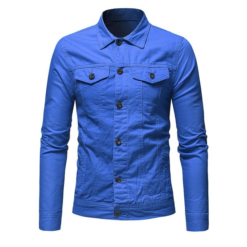 Mens Solid Color Lapel Jacket 01754287X