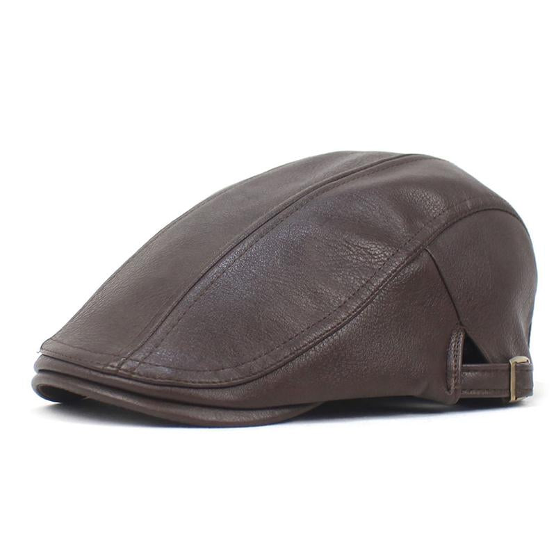 Mens Vintage Leather Hat 66065991Y