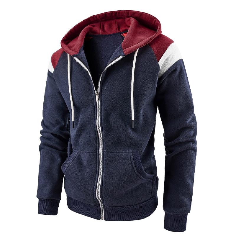 Mens Colorblock Casual Sports Hoodie 23371152X