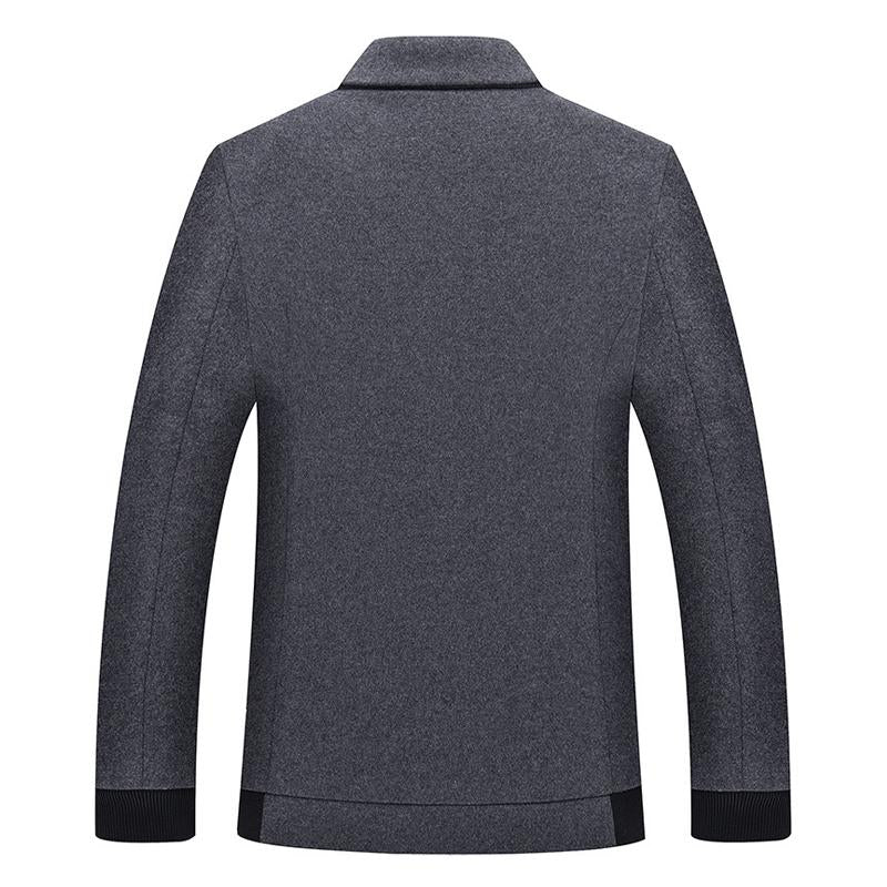 Mens Solid Color Lapel Jacket 12720500X