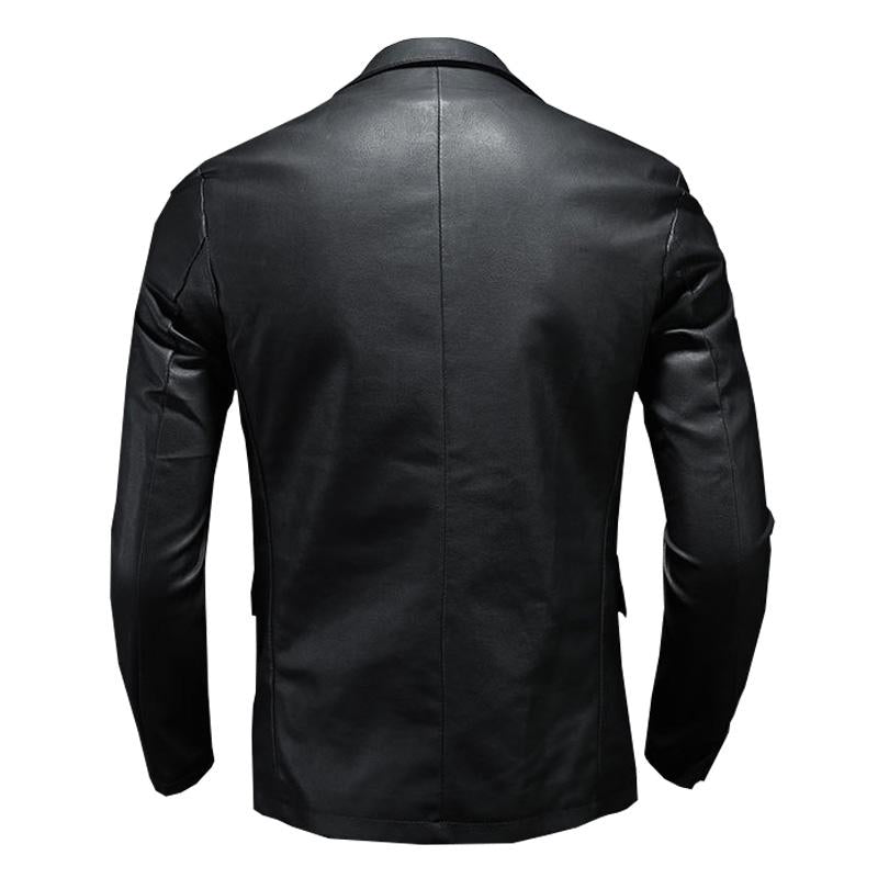 Mens Single Breasted Leather Blazer 31439174X