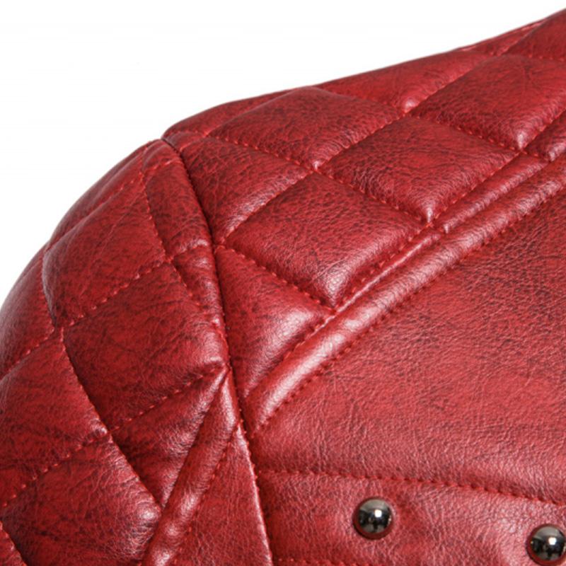 Mens Vintage Fur Collar Zipper Panel Leather Jacket 84578852M