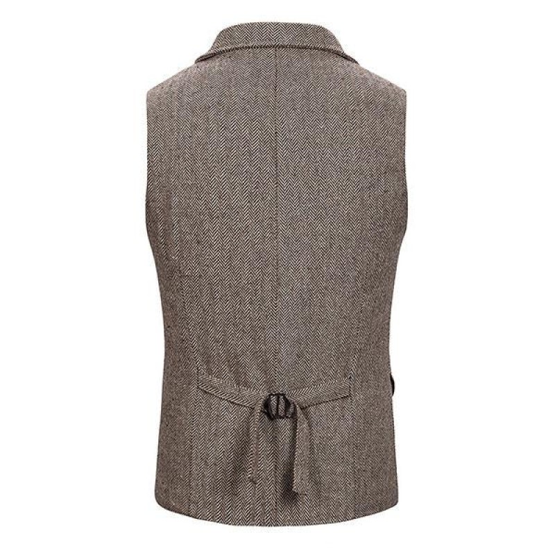 Mens Single Breasted Lapel Vest 81267203M