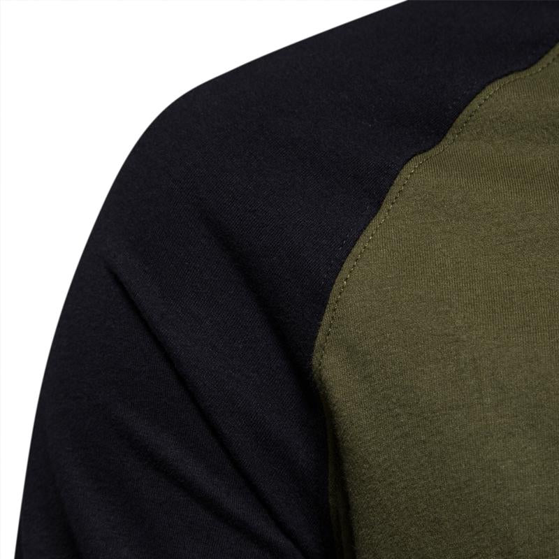 Mens Long Sleeve Stitching Casual T-Shirt 12210693X