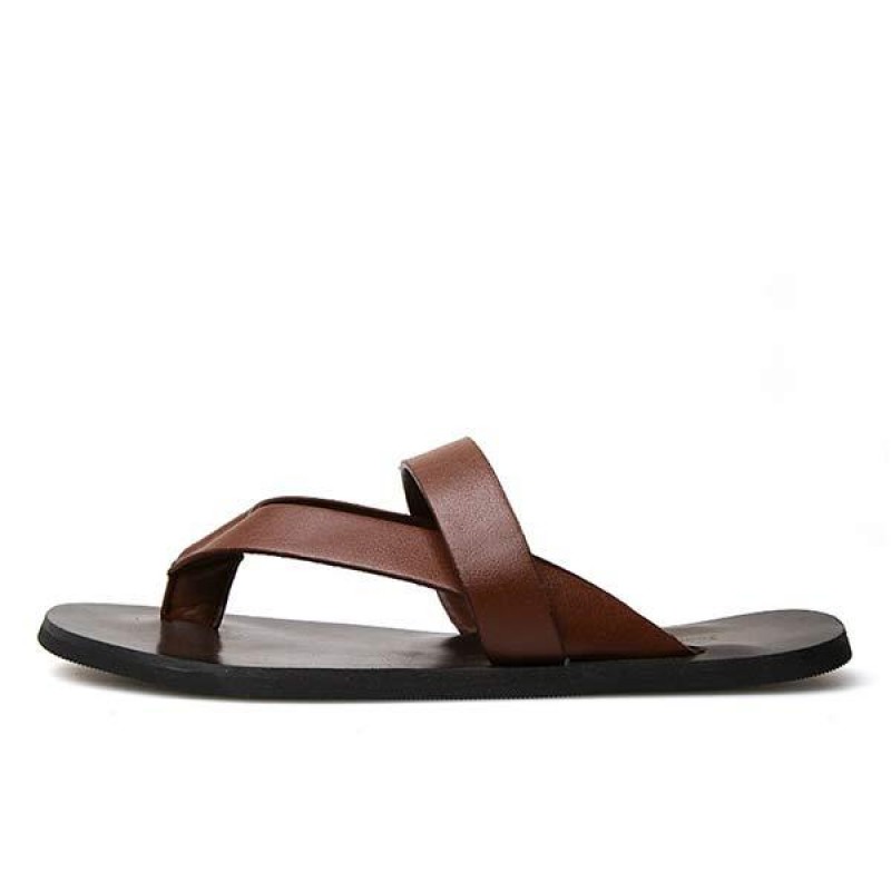 MENS CASUAL LEATHER FLIP-FLOPS 86023595