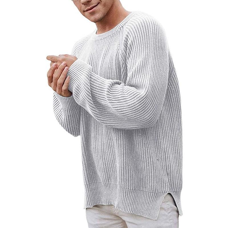 Mens Casual Round Neck Long Sleeve Pullover Knitwear 19852100M
