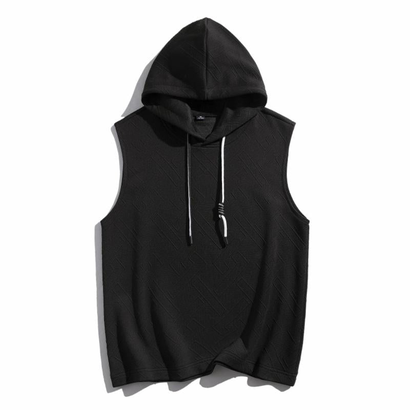 Mens Casual Thin Loose Sleeveless Hooded Sports Tank Top 53830490M