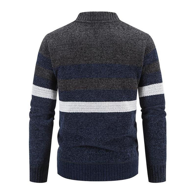 Mens Casual Contrast Stripe Knit Cardigan 29415659M