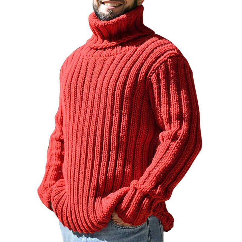 Mens Casual Turtleneck Slim Fit Knit Sweater 65577939M