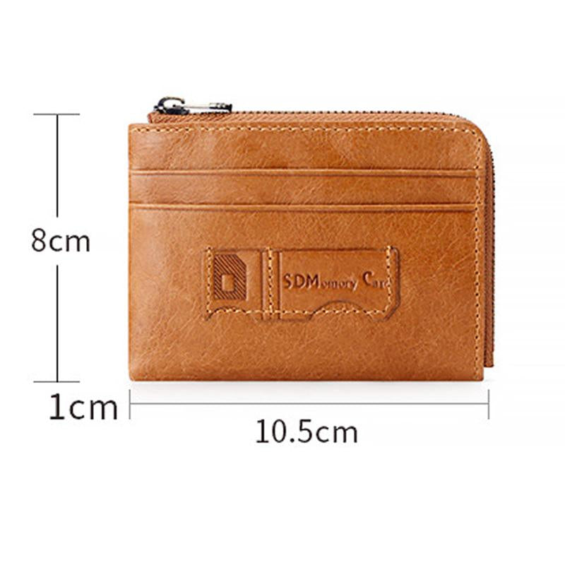 MenS Leather Rfid Multi-Function Card Slot Mini Case 69825984Y