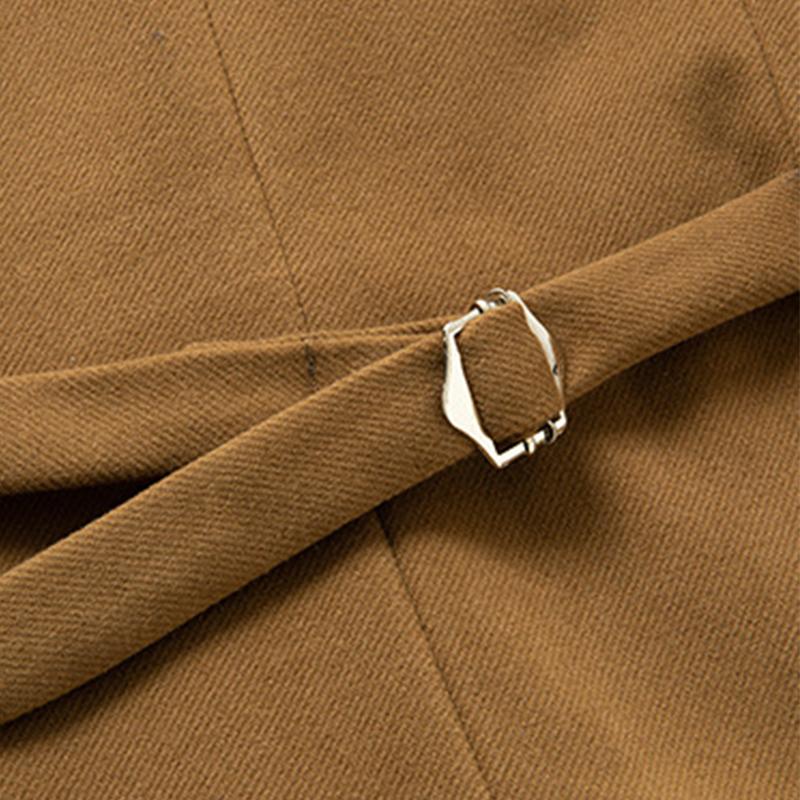 Mens Casual V-Neck Single-Breasted Patch Pocket Vest 53325062M