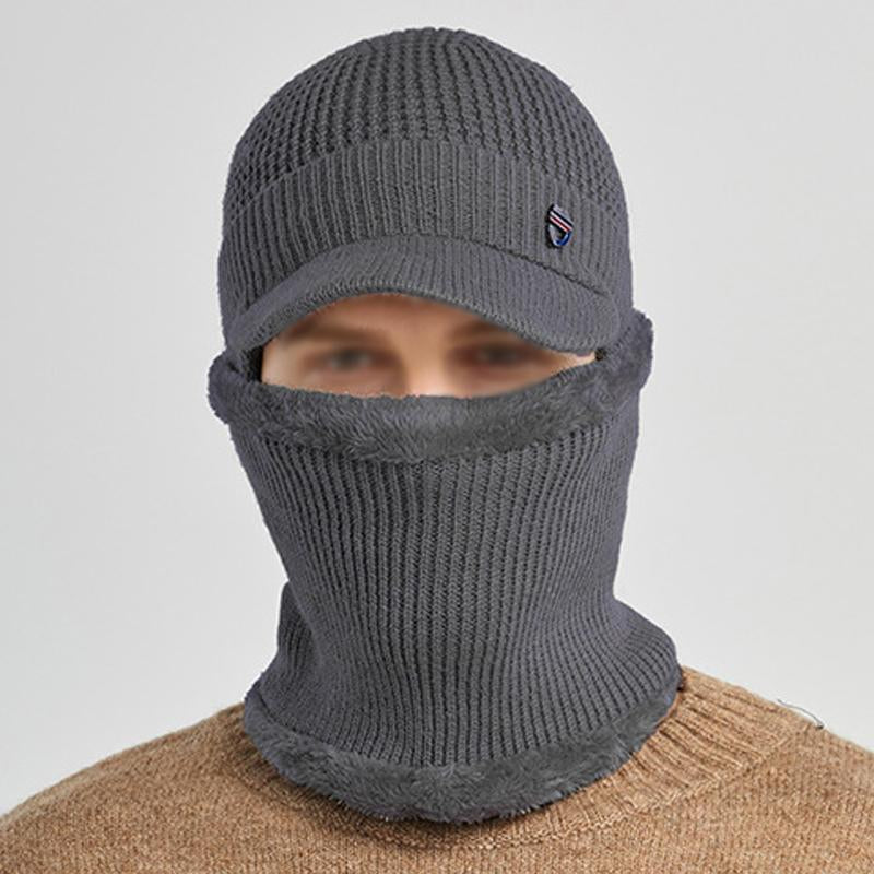 Mens Ear Protector Neck Warm Knit Cap 80451294Y