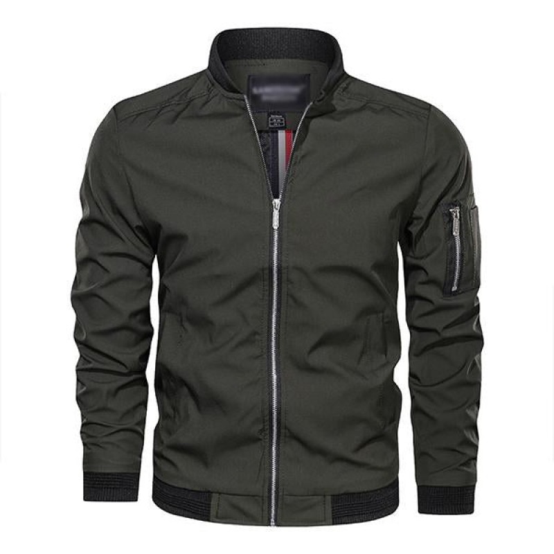 Mens Thin Baseball Collar Casual Jacket 72082655M