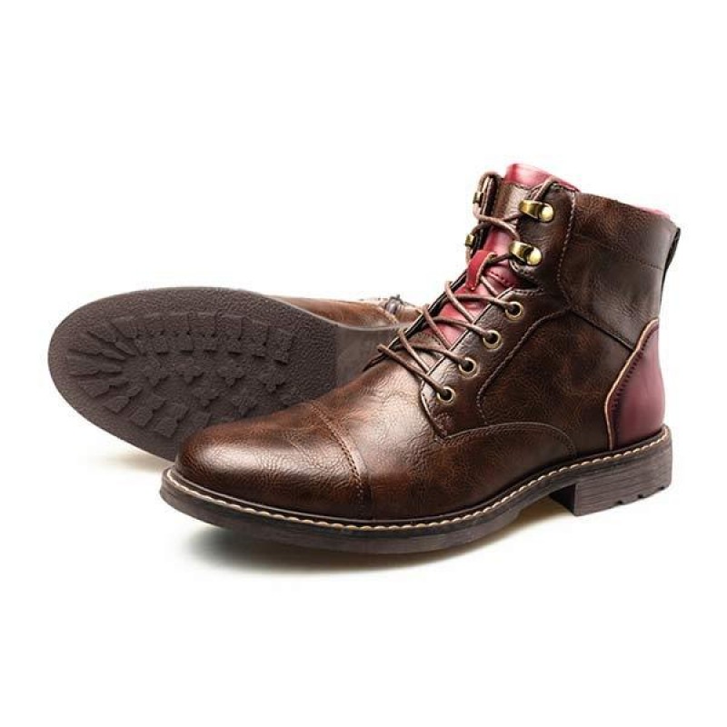 MENS PATCHWORK ANKLE BOOTS 27607163W