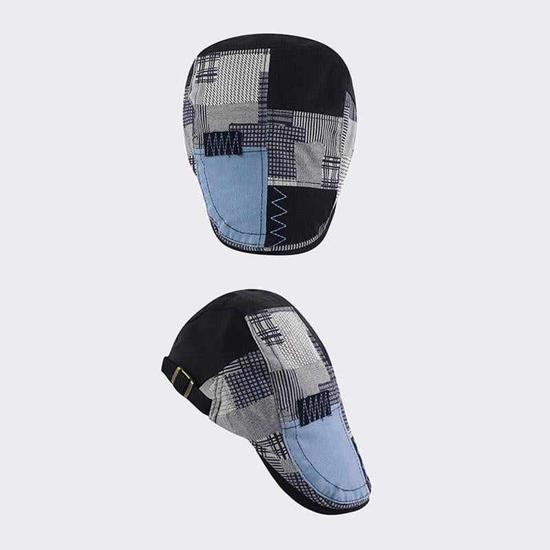 Mens Vintage Patchwork Plaid Hat 31523964M