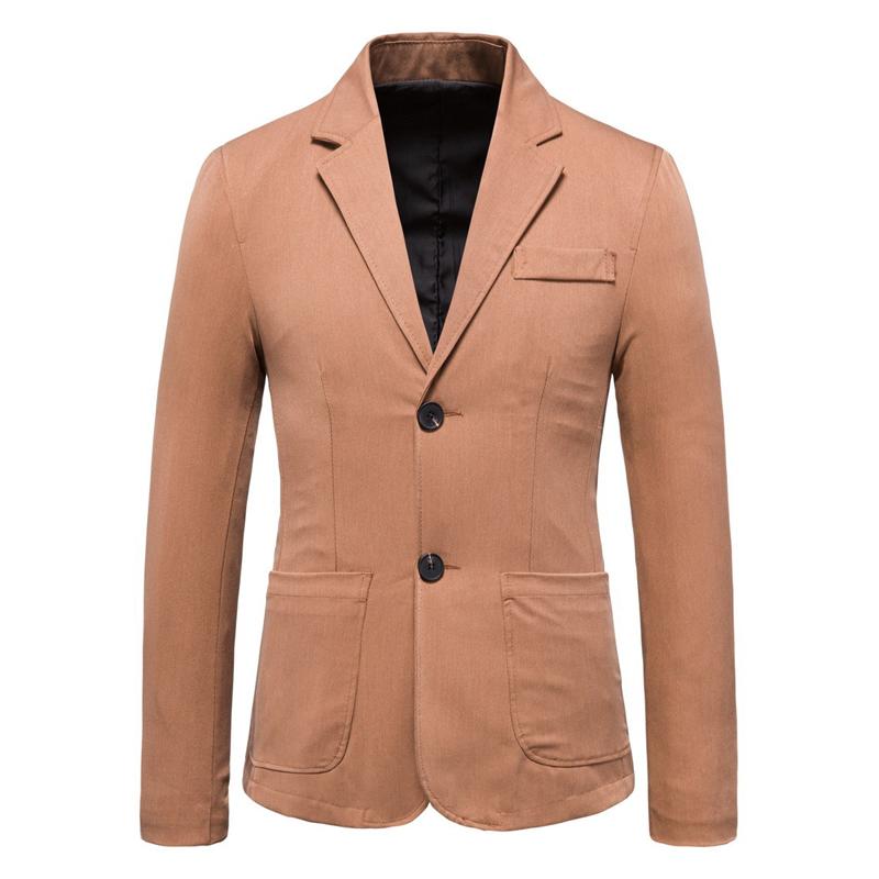 Mens Solid Color Lapel Blazer 81009666X