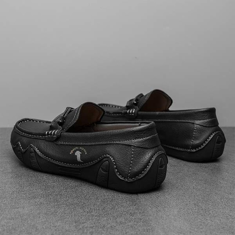 MENS CASUAL HAND SEWN LEATHER SHOES 11426926