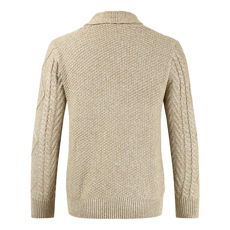 Mens Vintage Jacquard Thick Knit Cardigan 45801692M