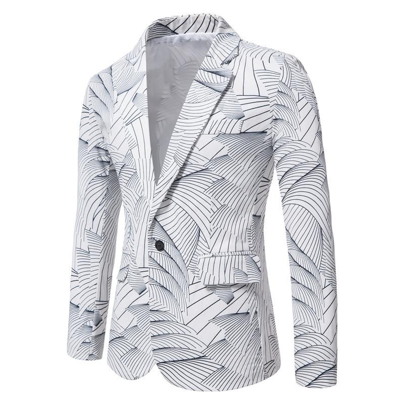 Mens Printed Multi-Pocket Blazer 17967733X
