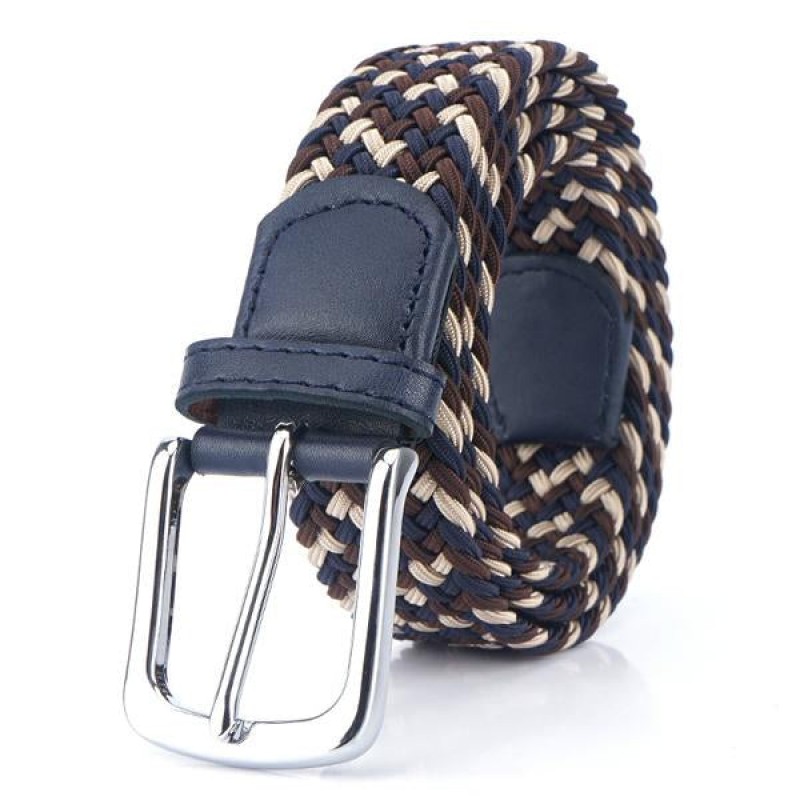 Mens 3.4CM Woven Elastic ELASTIC Belt