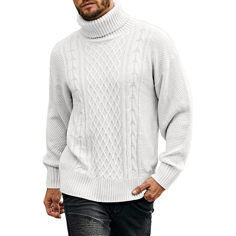 Mens Turtleneck Long Sleeve Pullover Knit Sweater 04672420M