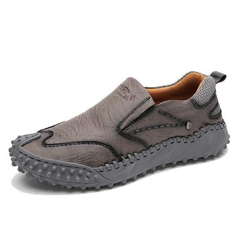 MENS RETRO SLIP-ON LEATHER SHOES 72615625