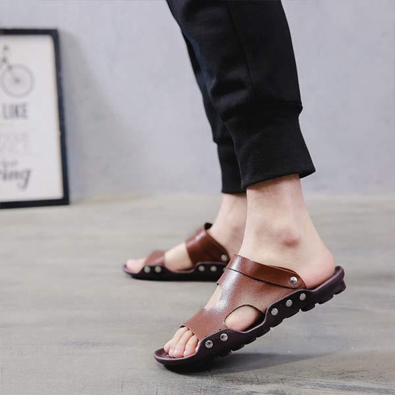 MENS LEATHER SANDALS 73820865