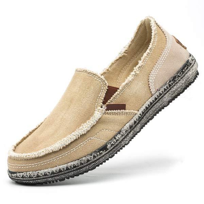 MENS WASHED DENIM CANVAS SLIP-ON SHOES 59975887