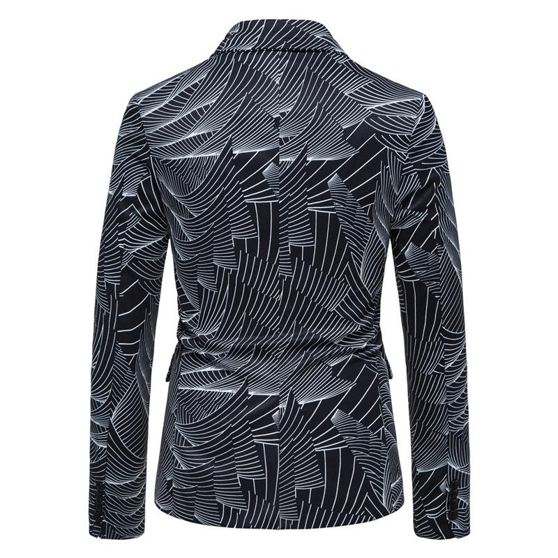Mens Printed Multi-Pocket Blazer 17967733X