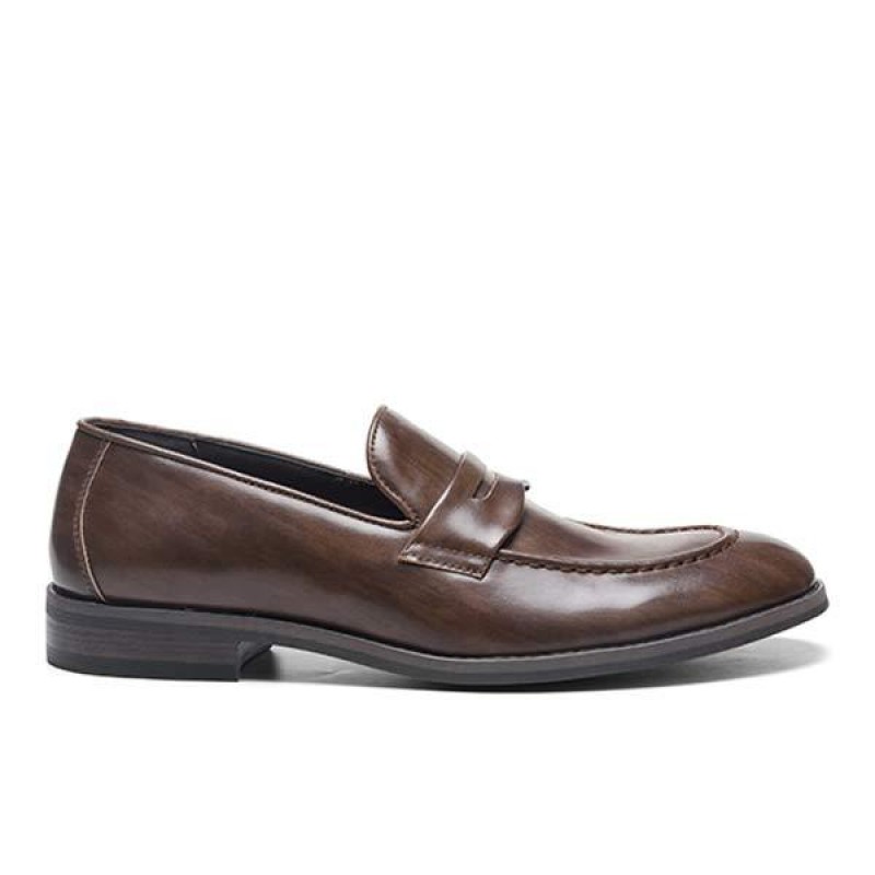 MENS SLIP-ON P LEATHER LOAFERS 66974148