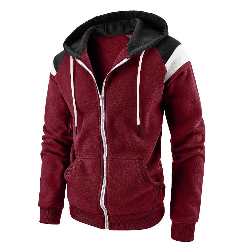 Mens Colorblock Casual Sports Hoodie 23371152X