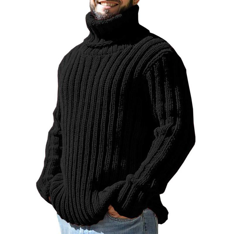 Mens Casual Turtleneck Slim Fit Knit Sweater 65577939M