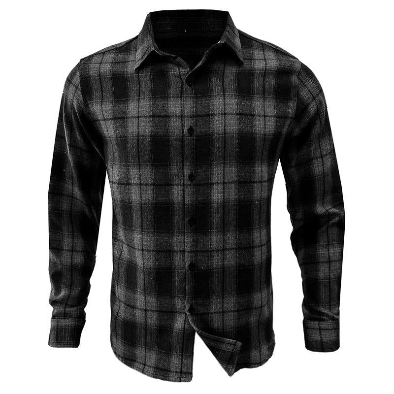 Mens Flannel Plaid Long Sleeve Shirt 26185028X
